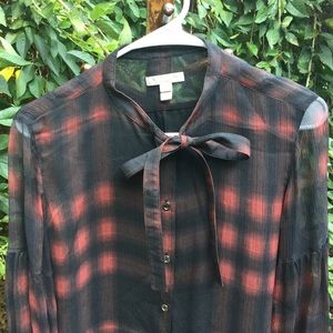 Burberry Brit Women’s Top Blouse S P Red Black